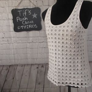 J. Crew Polka Dot Cut Out Tanks Sz Sm E3